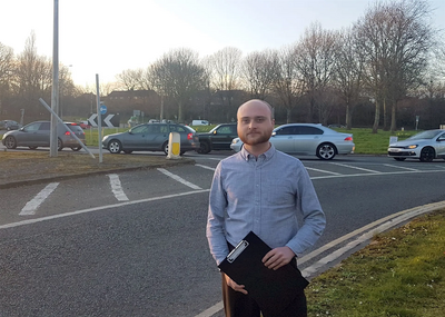 Sam at Oakalls Roundabout