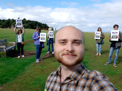 Sam and the Bromsgrove Lib Dems at the cross-party make votes matter event